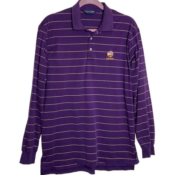 Ralph Lauren Polo Golf Other - Ralph Lauren Polo Shirt Men M Long‎ Sleeve Purple LSU Lakers Color Dunes Pima